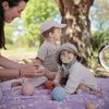 mushie Silicone Nesting Spheres Sensory Toy (Powder Blue)