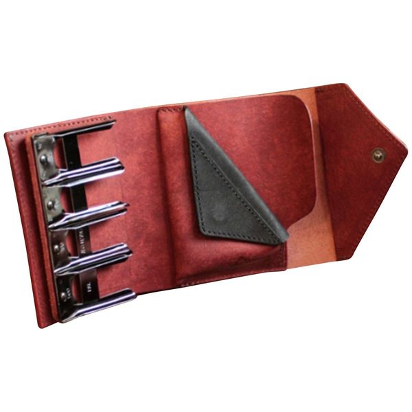 LITSTA Coin Wallet 3 Compact Wallet with Coin Holder Red BRICK RED