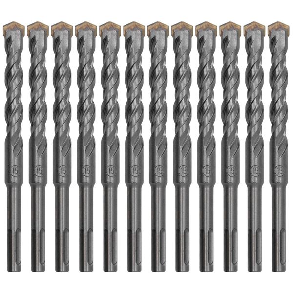 12Pcs 5/8" x 8" SDS Plus Drill Bit Carbide Tip Drill Bit for Masonry Stone Rock