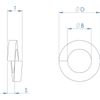 M5 (5mm) Rectangular Section Spring Lock Washer- A2 Grade Stainless Steel (Pack of 100)