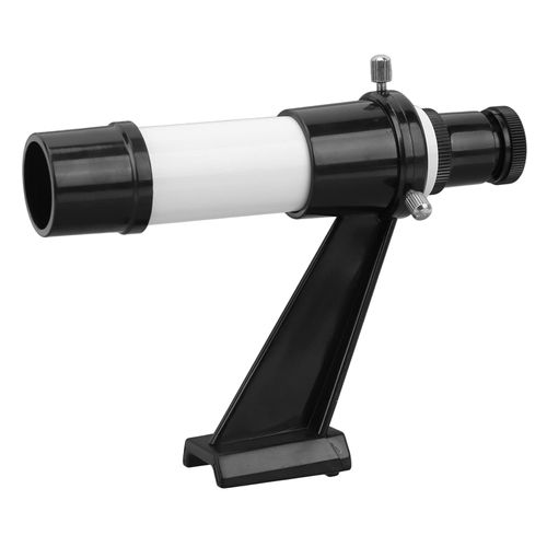 Telescope Finder Scope, 5X24 Low Power Crosshair Telescope Finderscope with Inline Base Stand, Lightweight and Easy to Install