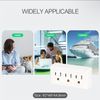 3 Outlet Wall Tap Indoor Extender Grounded AC PowerTravel Adapter Plug
