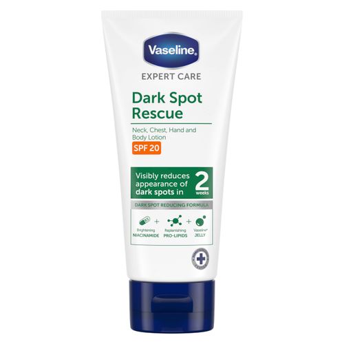Vaseline Expert Care Dark Spot Rescue Hand and Body Lotion fights premature ageing with SPF 20 reduces the appearance of dark spots on skin 100 ml