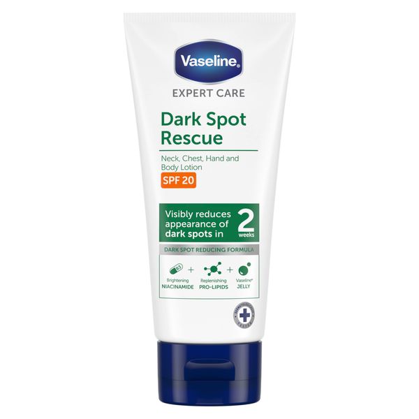 Vaseline Expert Care Dark Spot Rescue Hand and Body Lotion fights premature ageing with SPF 20 reduces the appearance of dark spots on skin 100 ml