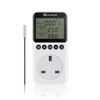 KETOTEK Day Night Temperature Controller Plug Outlet Digital Thermostat Socket Heating Cooling Temp Controller with Sensor Timer Switch for Reptile Greenhouse Brewing Refrigerator