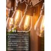 50FT LED Outdoor String Lights with Edison Shatterproof Bulbs, Weatherproof Stra