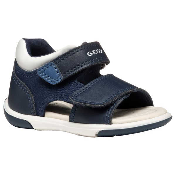 Geox B ZAPITO Boy Sandal, Navy/White, 25 EU