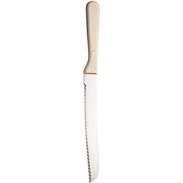 CASUAL PRODUCT Bread Knife, Easy to Cut Bread Knife, Wooden Handle, Made in Japan, Wave Blade