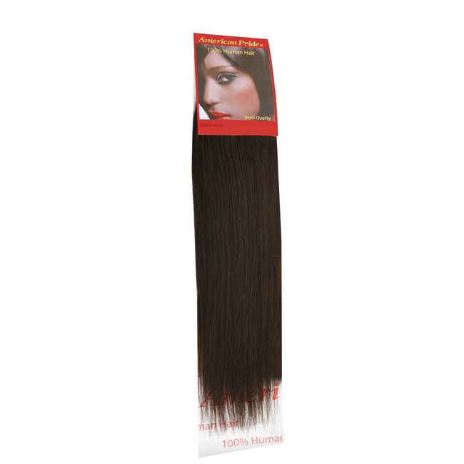 Yaky Silky Weave Barely Black (1B) 18" Human Hair Extensions