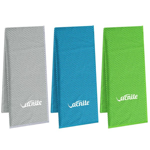 Vacnite Cool Towel, Quick-Drying Towel, Super-Absorbent, Lightweight, Heatstroke Prevention, 39.4 x 11.8 inches (100 x 30 cm)