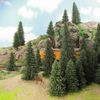 40pcs Model Pine Trees Deep Green Christmas Village HO Scale Railway Layout