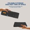 JOMAA Foldable Bluetooth Keyboard with Touchpad,Multi-Device and Rechargeable，Portable Travel Keyboard for iOS Android Windows Mac OS， Support 3 Devices