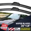 2Pcs Front Window 26"+18" durable Front Windshield Wiper Blades Replacement kit