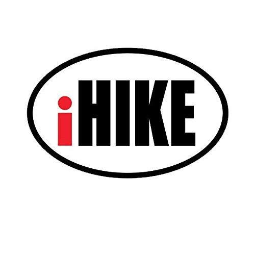 ION Graphics iHike Oval Sticker Decal Vinyl Euro Hike Hiking Backpack Outdoors 5" Bumper Locker Laptop Window - Sticks to Any Surface