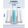 VAYDEER Laptop Stand PC Stand Vertical Storage Holder Width Adjustable ABS Plastic for Tablet/iPad/Mac Mini/MacBook Pro Air - White