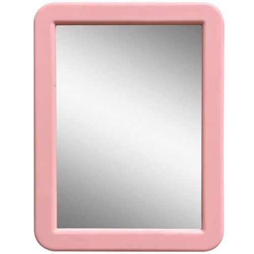 PTY Magnetic Real Glass Mirror for School or Gym Locker, 5" x 7" - Locker Accessory - Small Makeup Mirror for Fridge, Toolbox, Office Cabinet, Workshop (Cotton Candy)
