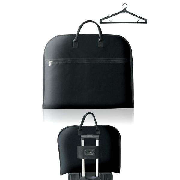 créer Men's Large Capacity Garment Bag with Hanger, Suit for Carrying, black