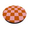 Soft Pink and Gentle Orange Checkered Checkerboard Pattern PopSockets Standard PopGrip