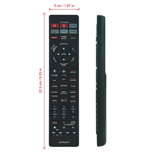 EUR7623X70 Replacement Remote fit for Panasonic DVD Player SA-HT900 SA-HT900P SA-HT900PC SC-HT900