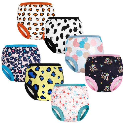 MooMoo Baby Potty Training Underwear for Boys 7 Packs Absorbent Toddler Training Pants for Girls 2T