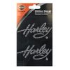 Harley-Davidson Rhinestone Harley Script Logo Glitter Decals - Silver - 3 x 5in.
