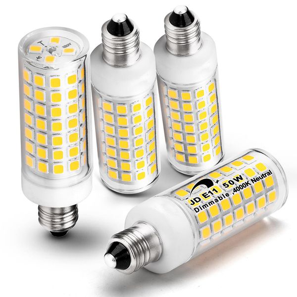 E11 Led Bulbs Dimmable 120V 50W Halogen Equivalent, T3 T4 Mini Candelabra Bas...