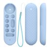 kwmobile Protective Case for Google TV Streamer 4K Remote Control Cover - Back Cover Silicone Soft Light Blue