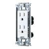 Panasonic WTL11323MW Embedded Ground Double Outlet with Metal Frame, Matte Ceramic White
