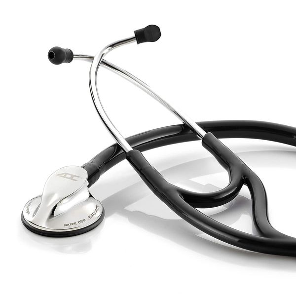 ADC Adscope 600 Platinum Series Cardiology Stethoscope with Tunable AFD Technology, Black