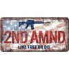 2nd Amendment License Plate (12in x 6in Embossed)
