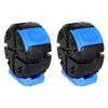 FCMP Outdoor Half Size 19 Gallon Rolling Composter Tumbler Bin, Blue (2 Pack)