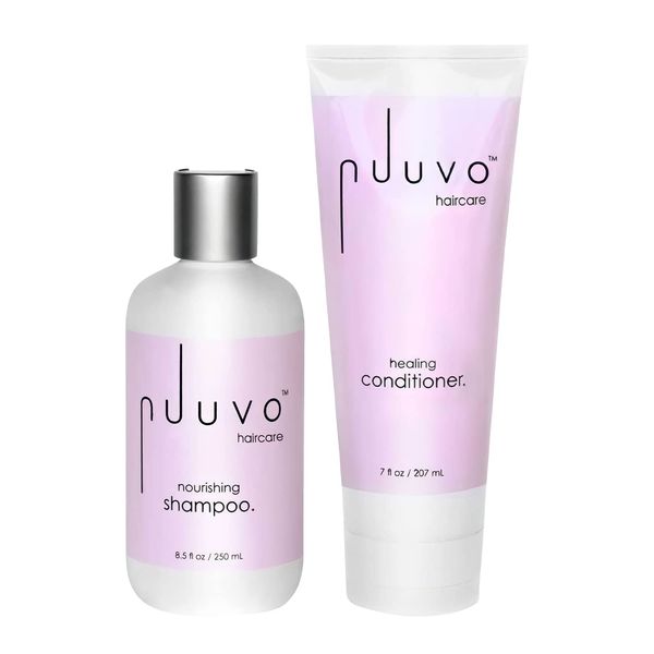 Nuuvo Haircare Shampoo & Conditioner Set – 15.5 oz, Sulfate-free Shampoo & Conditioner, Plant Derived Cleanser & Hydrating Conditioner, Rebuilds Damaged Hair, Suitable for all Hair Types