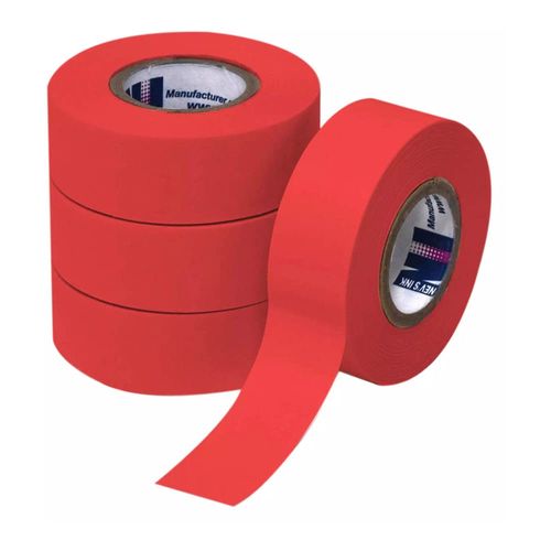 Nev's Ink TC-750-Red Label Tape, 3/4" Width, 2160" Length, Red Color (Case of 4)