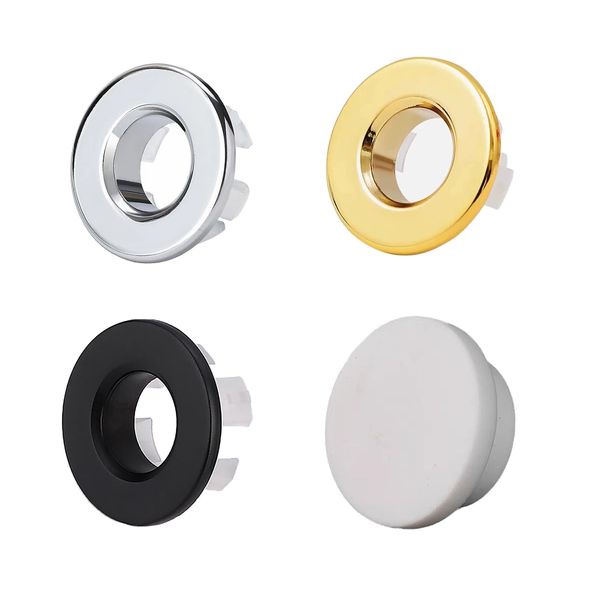 4 Stück Waschbecken Überlauf Kappen Dichtung Kappen, Messing Becken Trim Ringe, Waschbecken Überlauf Ring Set, Waschbecken Überlauf Abdeckung