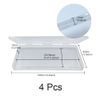 WYAN 4 Pcs Storage Boxes,Clear Plastic Beads Storage Containers Box,Rectangle Bead Holder Plastic Cases,Building Block Organiser,for storing items