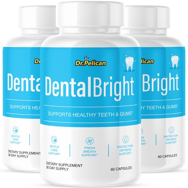 Dental Bright- Oral Support- 3 Bottles- 180 Capsules