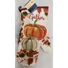 Printed Kitchen 13" Large Oven Mitt, HARVEST,FALL,PUMPKINS,GATHER,brown back, GR