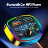 Bluetooth5.0 FM Transmitter Car Adapter PD18W+2 USB Charger Adapter LED & U Disk