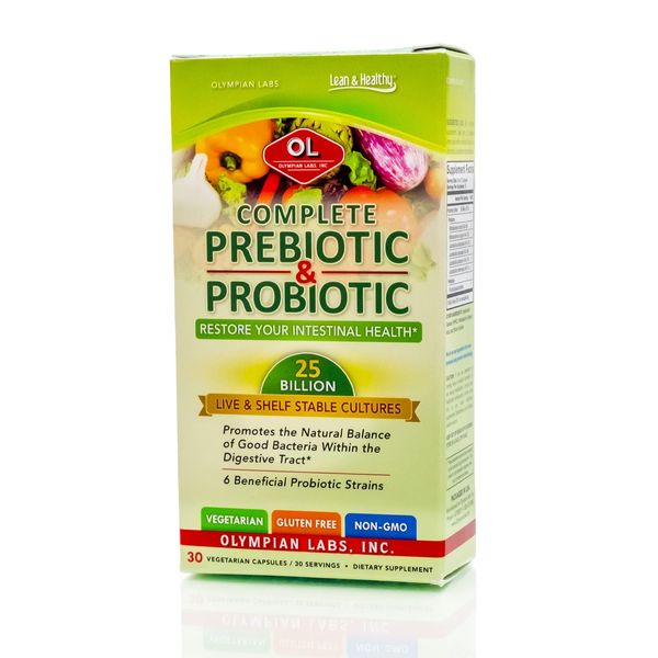 Complete Prebiotic Probiotic with 25 Billion Cultures 30 Capsules
