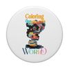 Coloring Our World : books and reading PopSockets Standard PopGrip