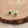 Philip Jones Green Aventurine Stud Earrings