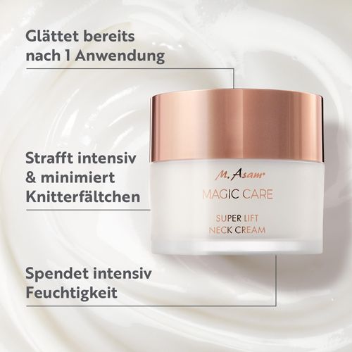 M. Asam Magic Care Super Lift Neck Cream (50 ml) - Moisturising Cream with Instant Smoothing Care for Neck & Décolleté, Intensively Moisturises & Nourishes the Skin Supple, Anti-Ageing