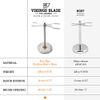 Luxury Razor and Brush Stand, The Admiral by VIKINGS BLADE, Ancient Viking Look with Heavy Distressed Stainless Steel & Brass, Extra Wide Openings, Fits Most Razors and Brushes