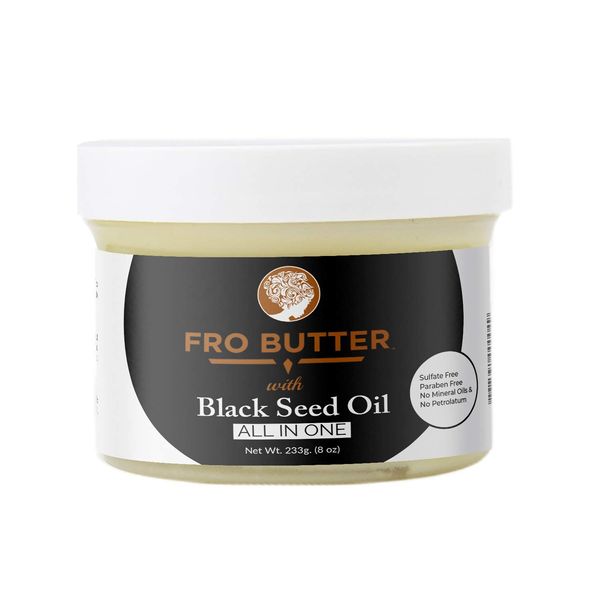 Fro Butter Hair Growth Treatment | Shea Butter, Virgin Coconut & Lavender Oil, Pumpkin Seeds & Nourishing Extracts | For Fast Hair Restoration, Split Ends (Black Seed Oil)