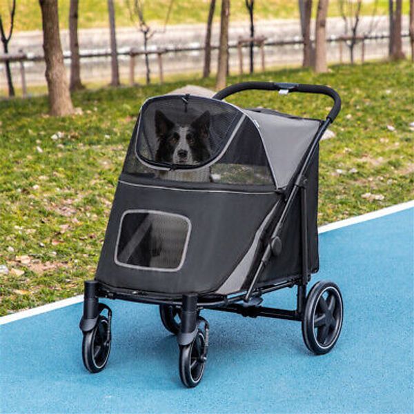 Pet Stroller and Small Animal Cage for Travel Lightweight Durable Design