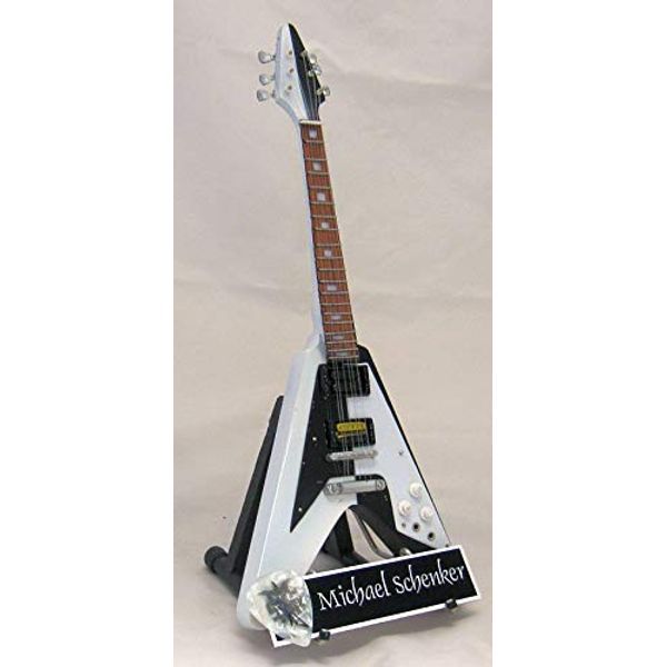 MICHAEL SCHENKER Miniature Guitar Flying V w/Guitar Pick