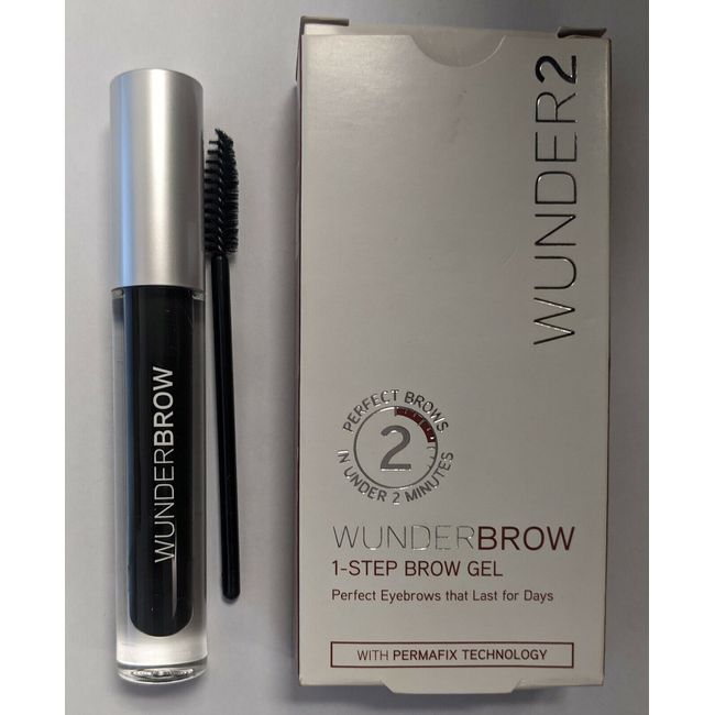 LOT OF 3 WUNDER 2 WUNDERBROW 1-STEP BROW GEL JET BLACK NEW IN BOX 0.105oz