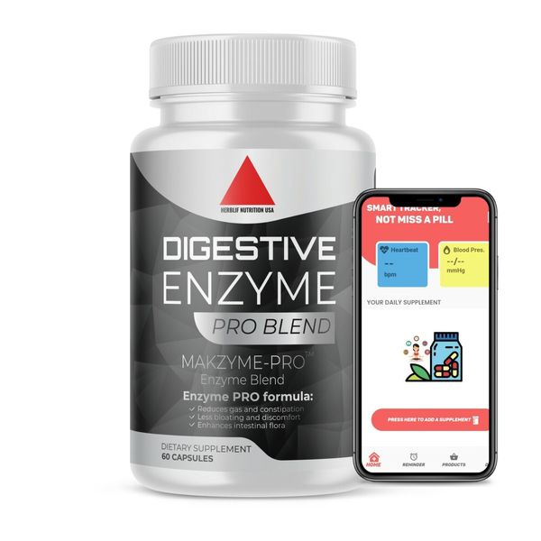 Digestive Enzymes with Prebiotic & Probiotics, Gas, Constipation Bloating Relief