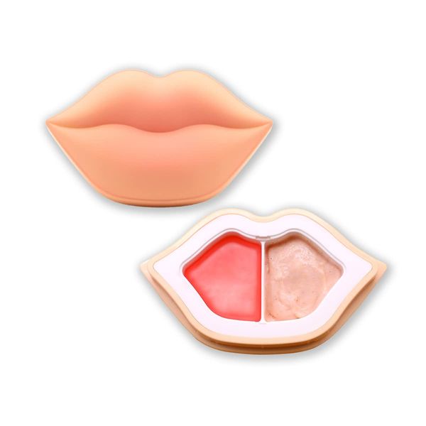 COCOSTAR KOCOSTAR Peach Lip Duo 43g Peach Lip Lip Scrub Oil Cream Lip Balm Lip Care Lip Dry Moisturizing Lip Care Korean Cosmetics Beauty Lip Mask Pack for Sensitive Skin