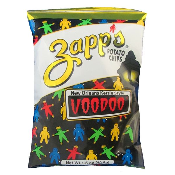 Zappâ€™s New Orleans Kettle-Style Potato Chips, Voodoo Flavor â€“ Crunchy Chips with a Spicy Kick, Great for Lunches or Snacking on the Go, 1.5 Ounce (Pack of 30)